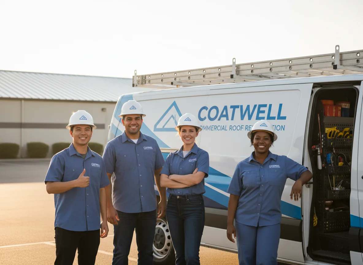 Commercial roof coating company in Rose, OK