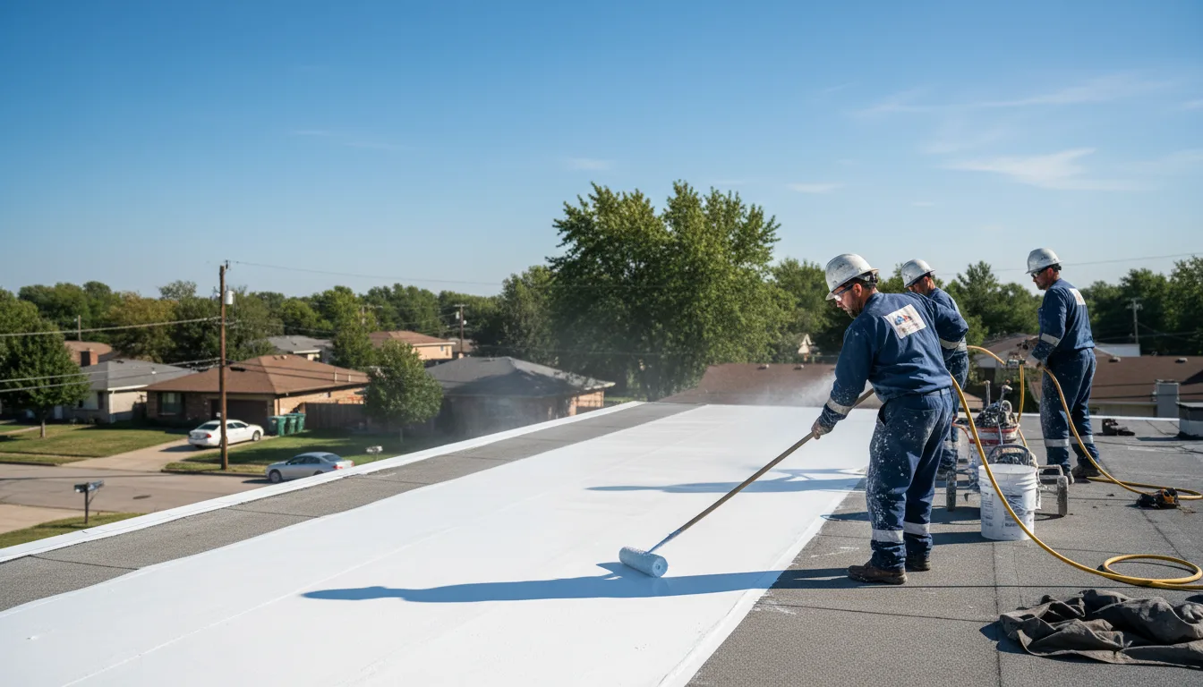 Commercial roof coating in Rose, OK near me
